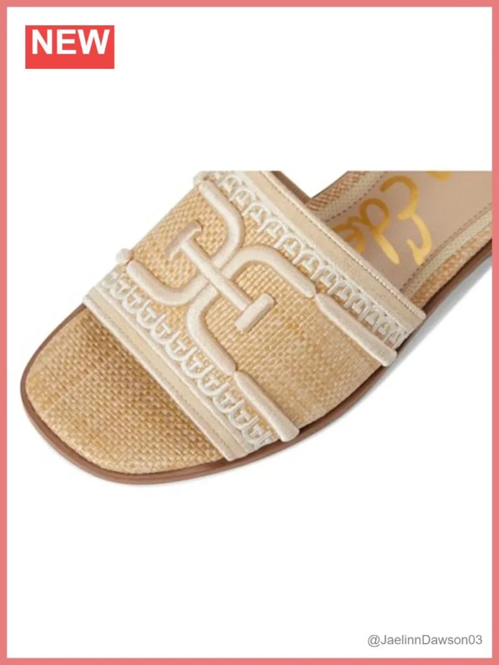 Sam Edelman Stevie Woven Slide Heeled Sandals Block Heel Boho